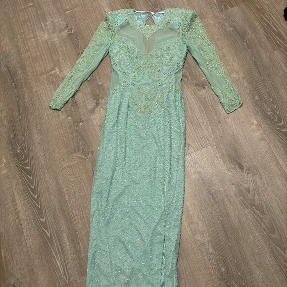 Mint Rodeo Queen Gown - Picture 1 of 3